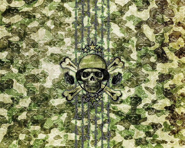 Camo Skull Logo - Camo Skull