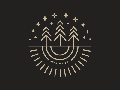 Stars in Circle Tree Logo - Spread Light. Logo Design. Logo design, Logo inspiration, Logos