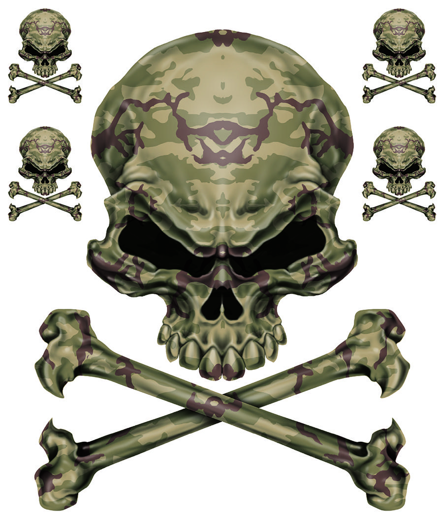 Camo Skull Logo - Desert Camo Skull Decal