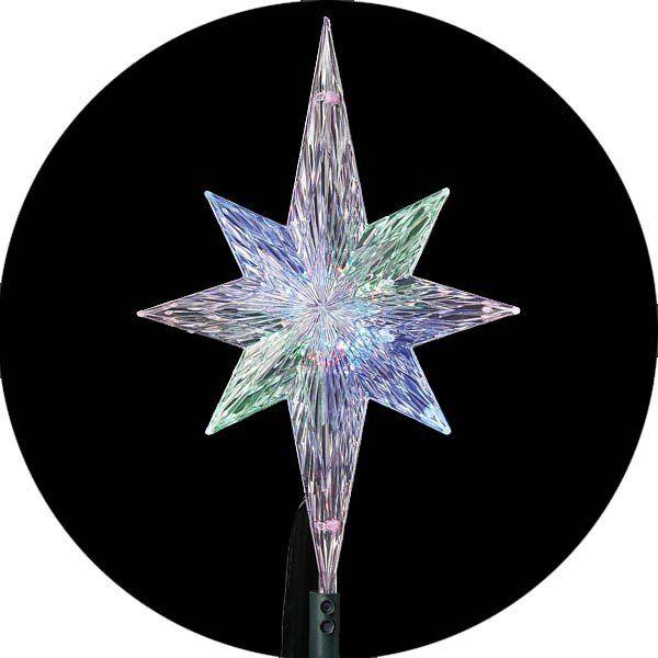 Stars in Circle Tree Logo - Lighted LED Color Changing Star Christmas Tree Topper