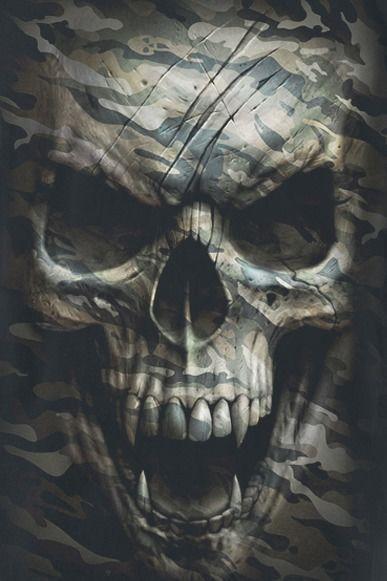Camo Skull Logo - Camo Skull