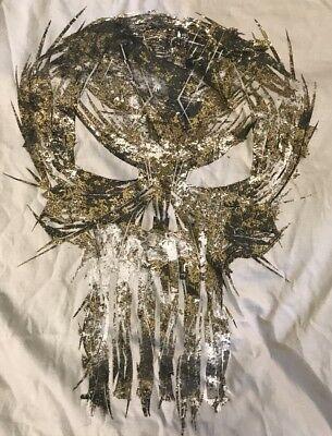 Camo Skull Logo - MARVEL COMICS MEN'S 3XL Shirt: THE PUNISHER! Abstract Camouflage