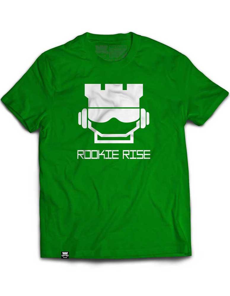 Green and White Face Logo - Rook Face Tee