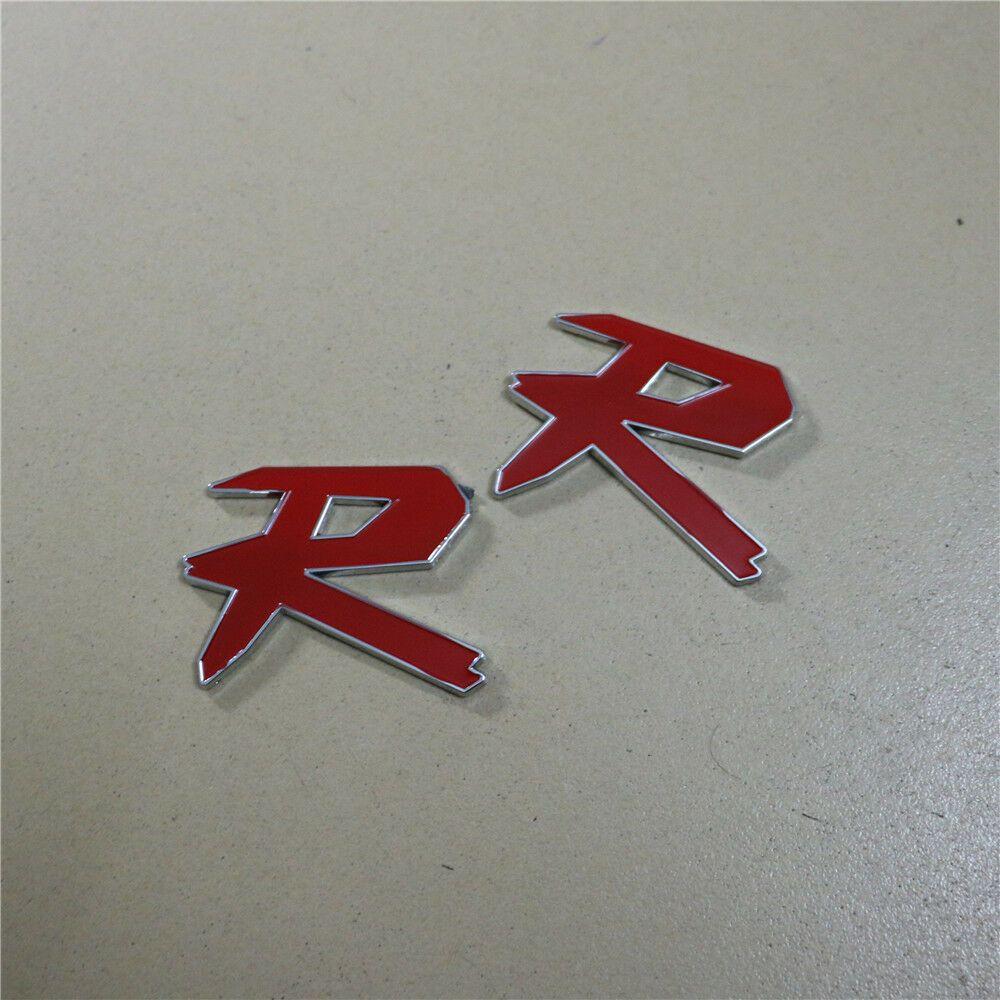 Big Red R Logo - 2PCS Big Red R Plastic Badge Sticker Emblem Decal Fender Truck