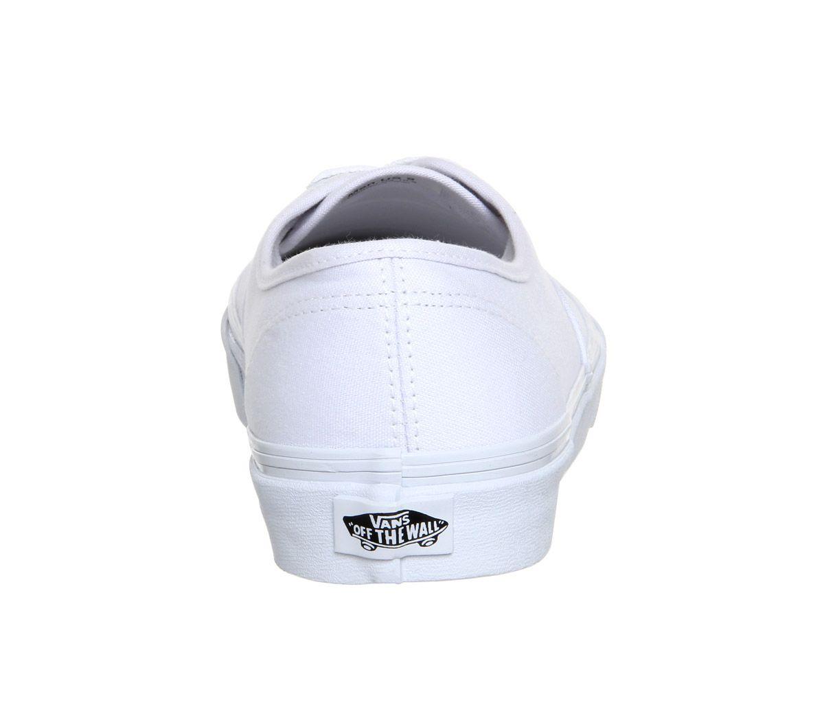 White Off the Wall Vans Logo - Vans Authentic True White - Unisex Sports