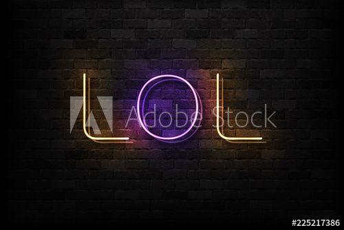 LOL Logo - Vector realistic isolated neon sign of LOL logo for decoration and ...