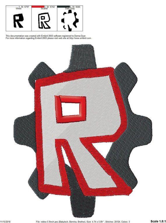 Big Red R Logo - Gamer Big red R Machine Embroidery | Etsy