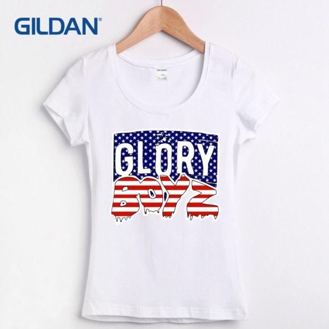 Trendy Group Logo - Womens Short T Shirt Company Glory Boyz Usa Logo 2018 Women Tee