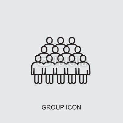 Trendy Group Logo - group icon. line group icon from company collection. Use for web ...