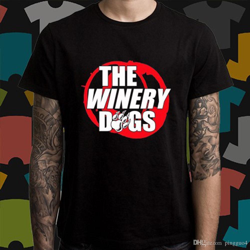 Trendy Group Logo - New THE WINERY DOGS Rock Band Group Logo Men'S Black T Shirt Size S
