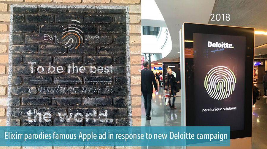 New Deloitte Logo - Elixirr parodies famous Apple ad in response to new Deloitte campaign