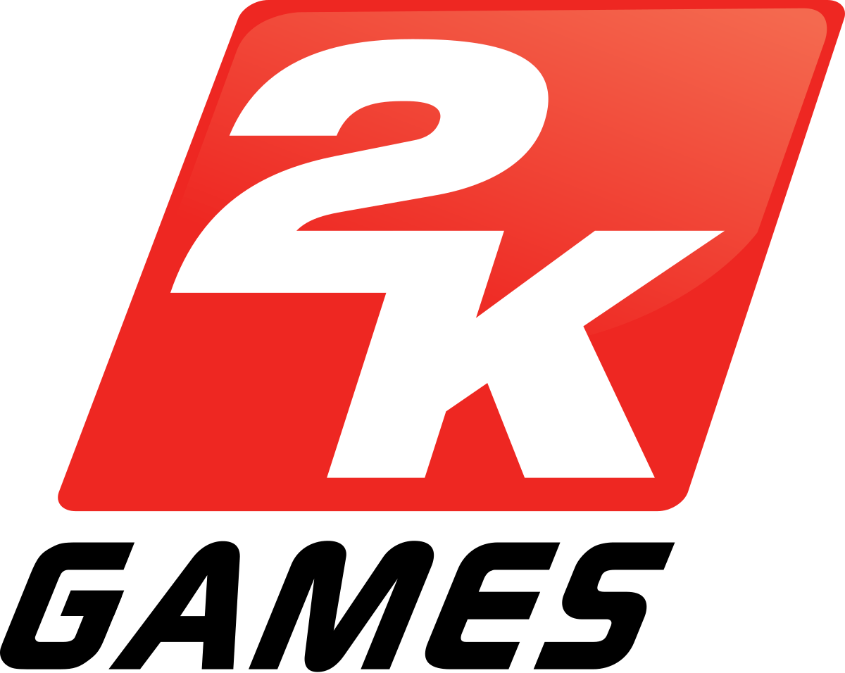 Red and White Gaming Logo - 2K Games