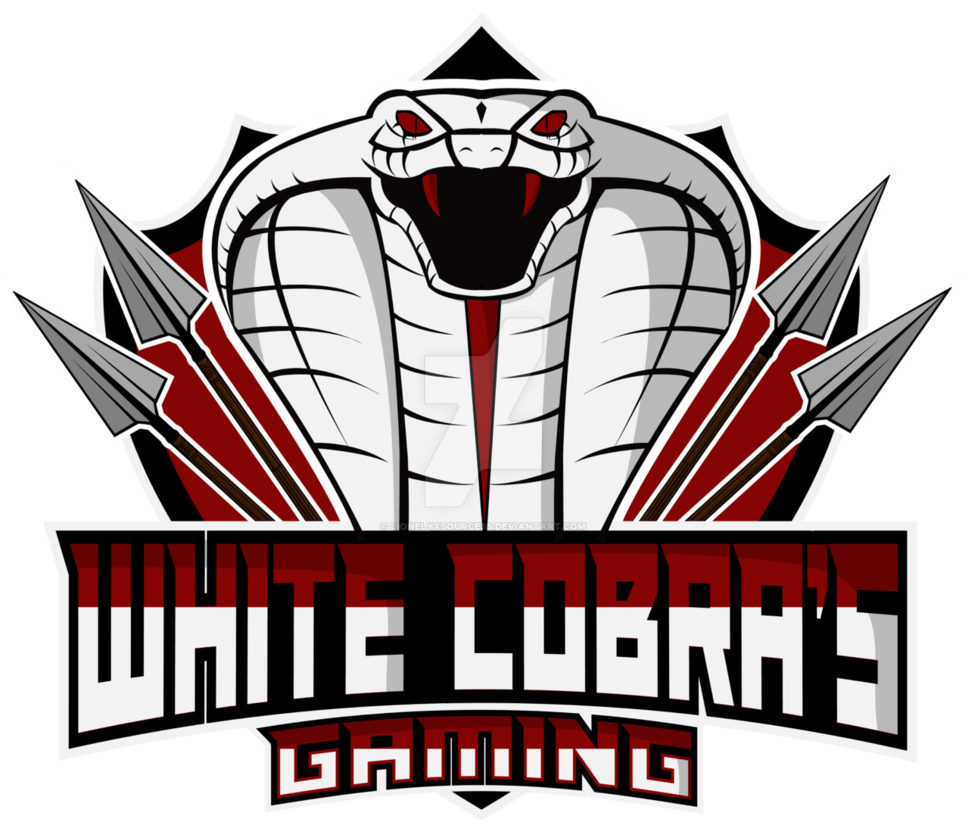 Red and White Gaming Logo - White cobra's gaming logo