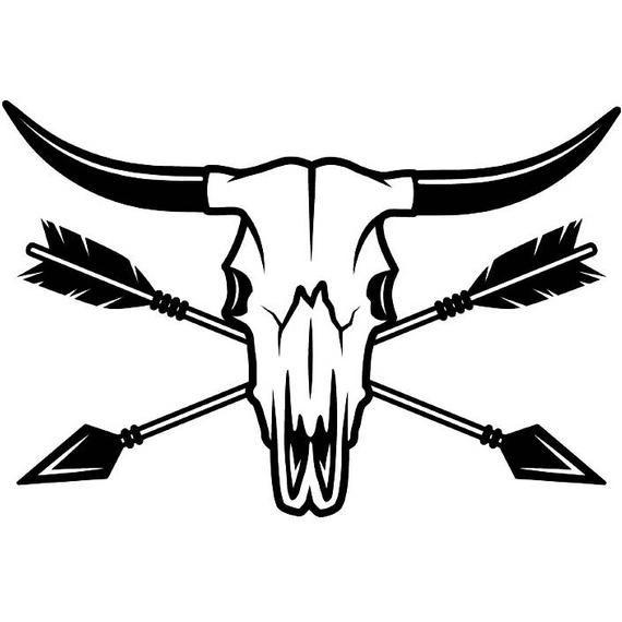 Western Cowboy Logo - Cowboy Logo 22 Bull Horn Wrangler Arrows Country Western | Etsy