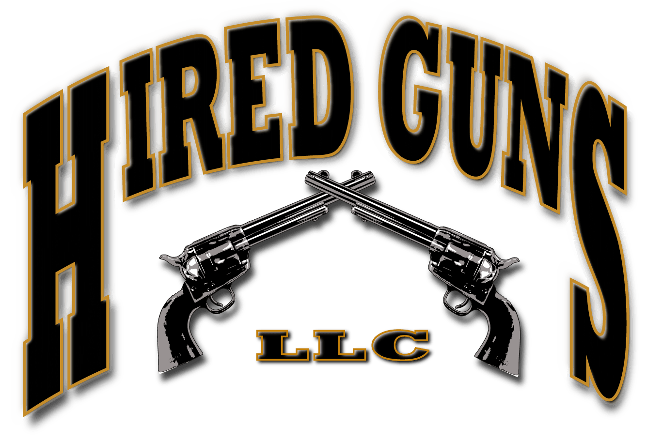Western Cowboy Logo - Warm Western Welcomes | Hired Guns LLC