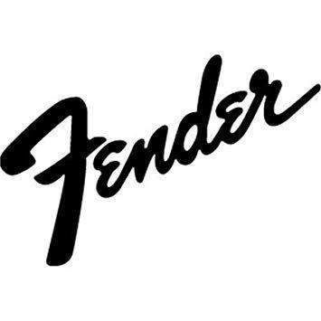 Fender Guitar Logo - Pack of 2 Fender Guitar Sticker Decal Black Die Cut Telecaster ...