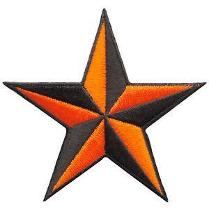 Orange Star Logo - Orange Star Nautical US NAVY Symbol 70's Hippie Boho Disco Iron On