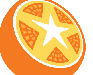 Orange Star Logo - Citrustar Fruit Orange Star Designed
