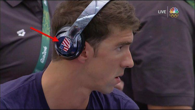 Beats Headphones Logo - Michael Phelps was forced to cover the logo of his Beats headphones ...