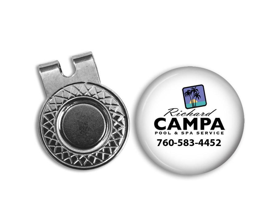 Personal Products Company Logo - YOUR LOGO on a Magnetic Golf Ball Marker & hat clip set - golf ball ...