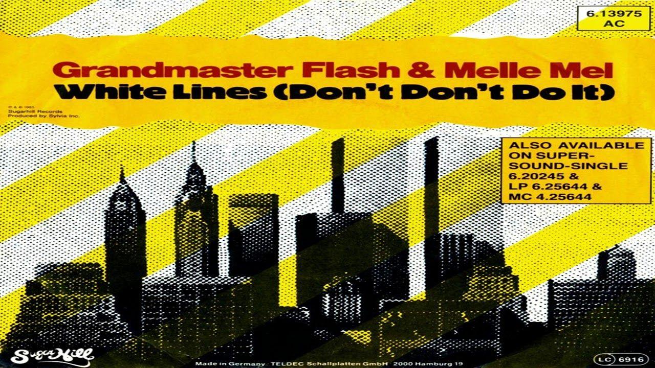 Yellow with White Lines Logo - Grandmaster Flash & Melle Mel Lines (Don't Do it)