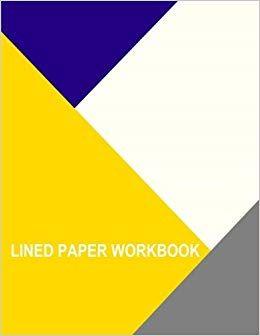 Yellow with White Lines Logo - Lined Paper Workbook: Yellow With Wide White Lines: Amazon.co.uk