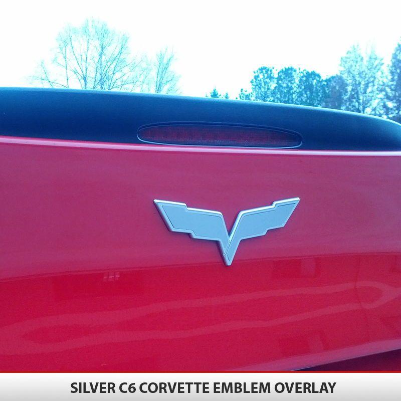 Silver Corvette Logo - Corvette Flags Overlay C6 05-13 | AlphaVinyl