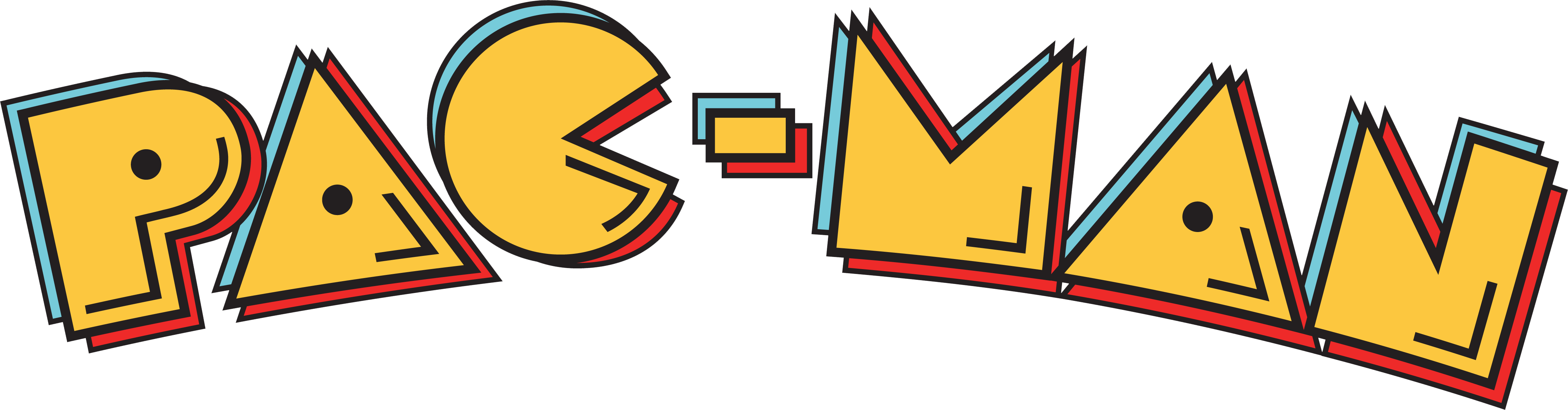 Pacman Logo - Pac-Man logo | Retro This and That | Logos, Fonts, Men logo