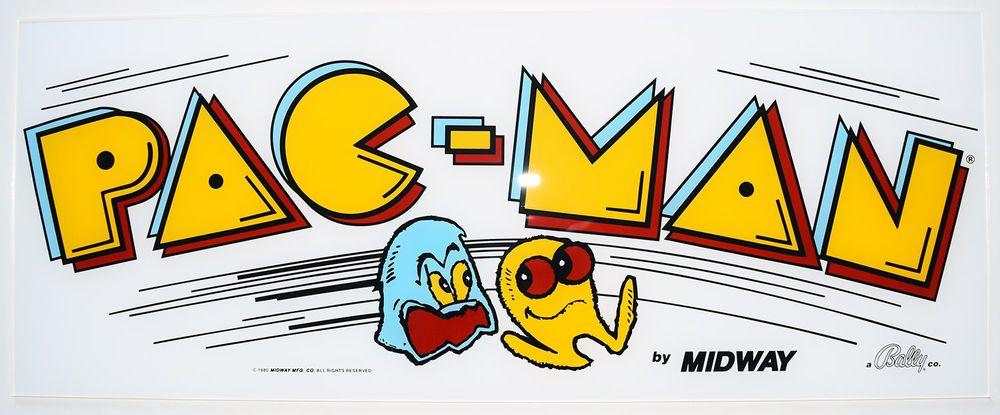 Pacman Logo - PAC-MAN Marquee Midway Logo Screen Printed - THE BEST! | eBay