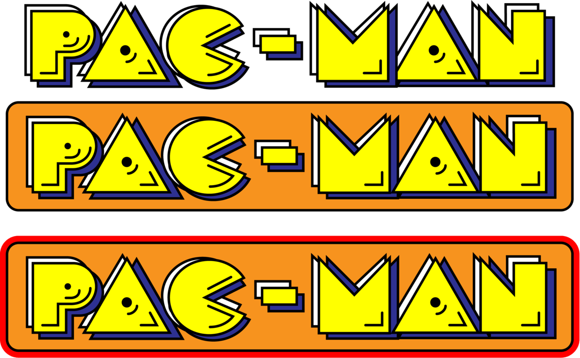Pacman Logo - Pac-Man Logos 01 by DHLarson | Pac Man Printables in 2019 | Logos ...