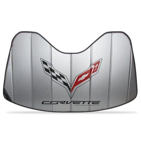 Silver Corvette Logo - Corvette Logo Accordion Style Sunshade - Insulated Silver : C7 ...