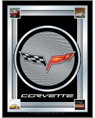 Silver Corvette Logo - Shopping Special: Holland Bar Stool Corvette - C6 Logo Mirror Framed ...