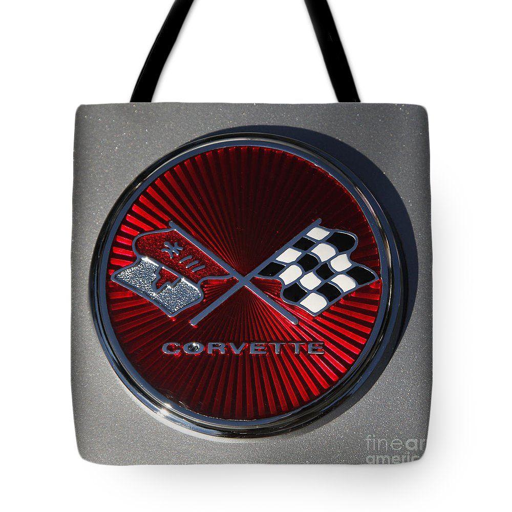 Silver Corvette Logo - C3 Corvette Emblem Silver Tote Bag for Sale by Dennis Hedberg