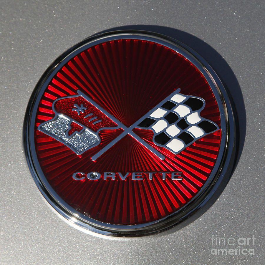 Silver Corvette Logo - C3 Corvette Emblem Silver Photograph by Dennis Hedberg