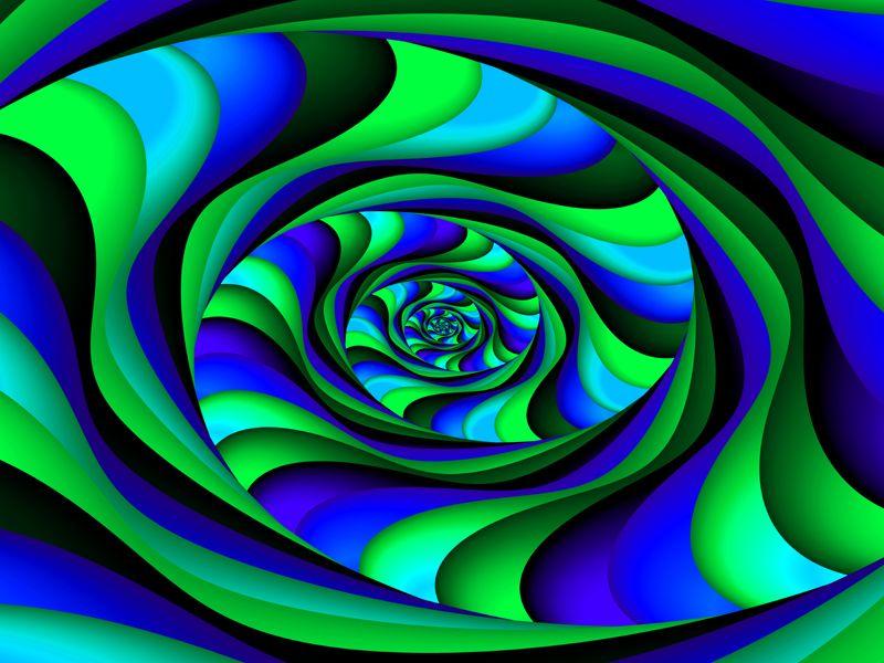 Blue and Green Spiral Logo - Fractal Art by Vicky, Blue Green Swirl Wallpaper