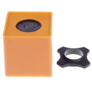 Orange Shaped Logo - Square Cube Shaped Logo Interview Station Mic Microphone Speaker