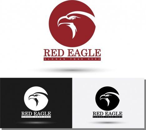 Red Eagle Head Logo - Logos templates sketch eagle icon silhouette style vectors stock in ...