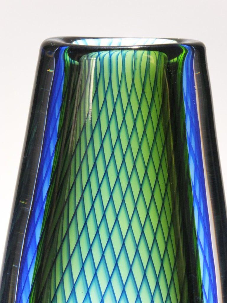 Blue and Green Spiral Logo - ns-Green Spiral Vase