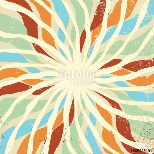 Blue and Green Spiral Logo - abstract beige swirl background vector in retro color palette of ...