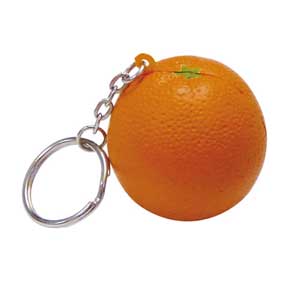 Orange Shaped Logo - Orange Shaped Stress Keyring - Promotional Orange Shaped Stress ...