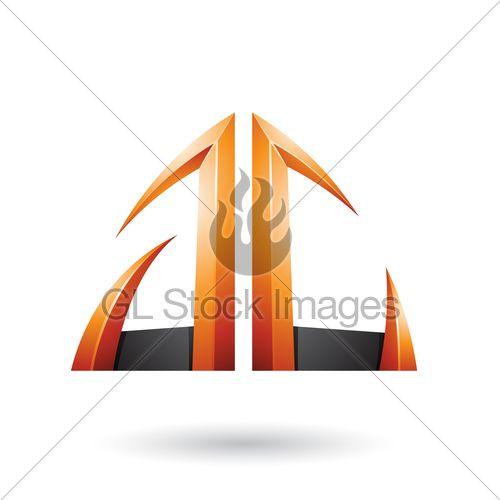 Orange Shaped Logo - Orange And Black Arrow Shaped A And C Letters Vector Illu. · GL