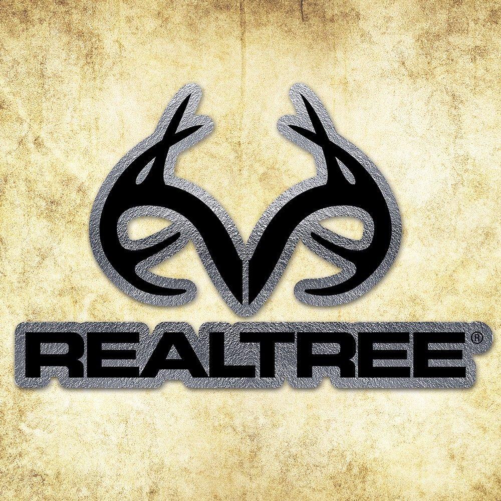 Realtree Symbol Logo - Small Realtree® Antler Decal In Chrome | Camouflage Decals ...