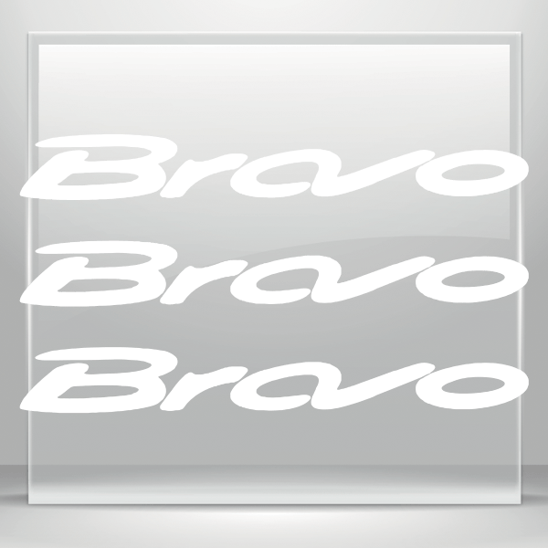 Bravo Logo - Simple color vinyl Fiat Bravo Logo