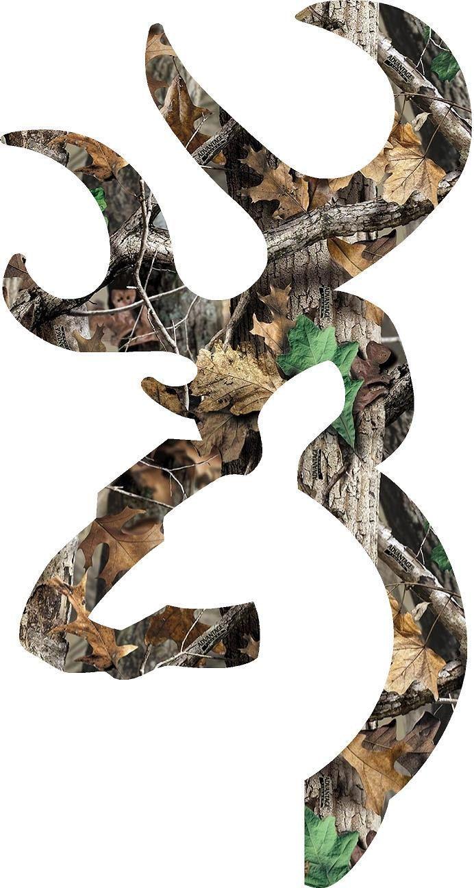 Realtree Symbol Logo - Browning style deer camo patterns, decal/Sticker 2