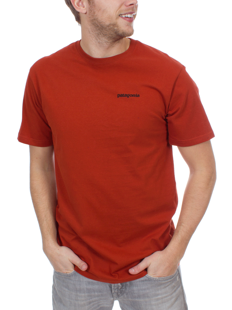 Red Roots Logo - Patagonia P-6 Logo T-shirt (Roots Red) Tee