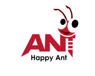 Ant Logo - Happy Ant Production Designed