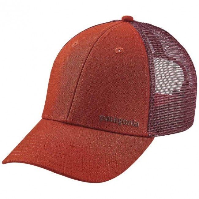 Red Roots Logo - Patagonia Small Text Logo LoPro Trucker Hat - Roots Red - Cleanline Surf
