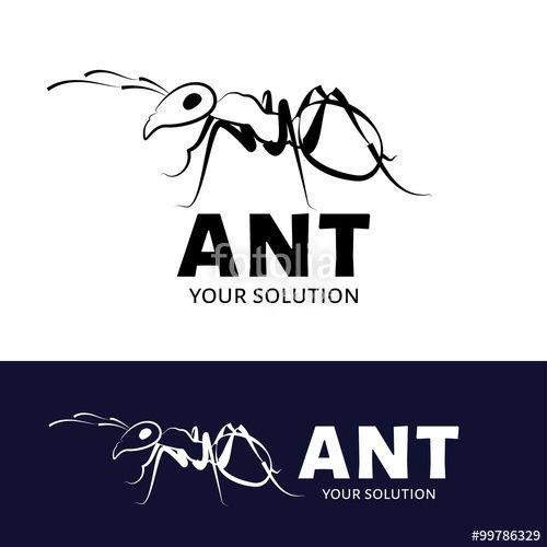 Ant Logo - Ant Vector Logo. Stock Image And Royalty Free Vector Files