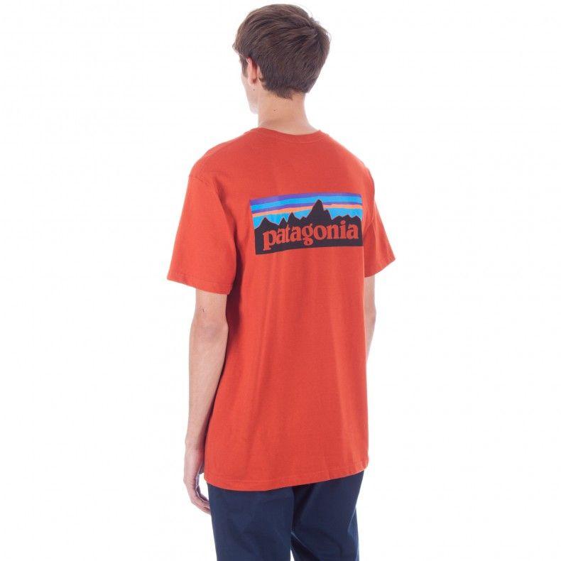 Red Roots Logo - Patagonia P-6 Logo Cotton T-Shirt (Roots Red) - Consortium.