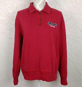 Red Roots Logo - Roots Canada Womens Size L Pullover 1 4 Zip Pullover Sweatshirt